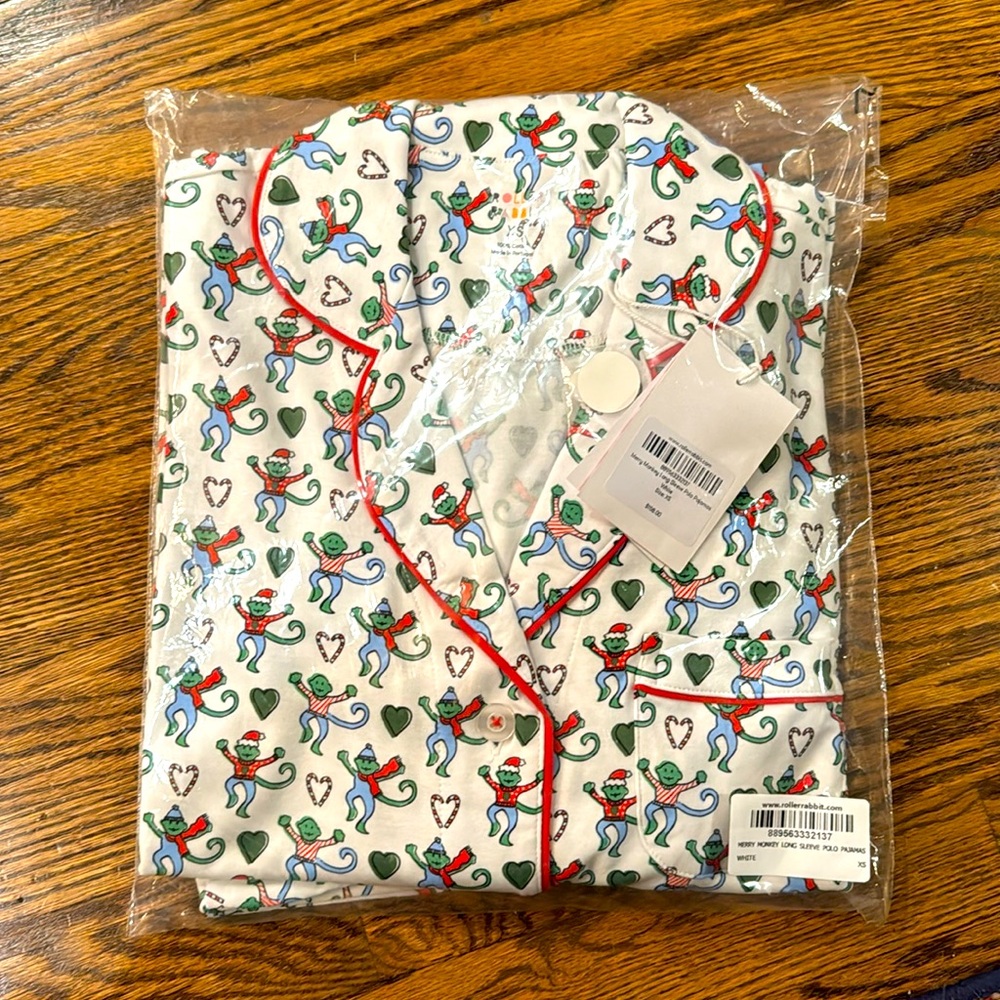 Roller Rabbit Pajamas merry monkey polo long sleeve